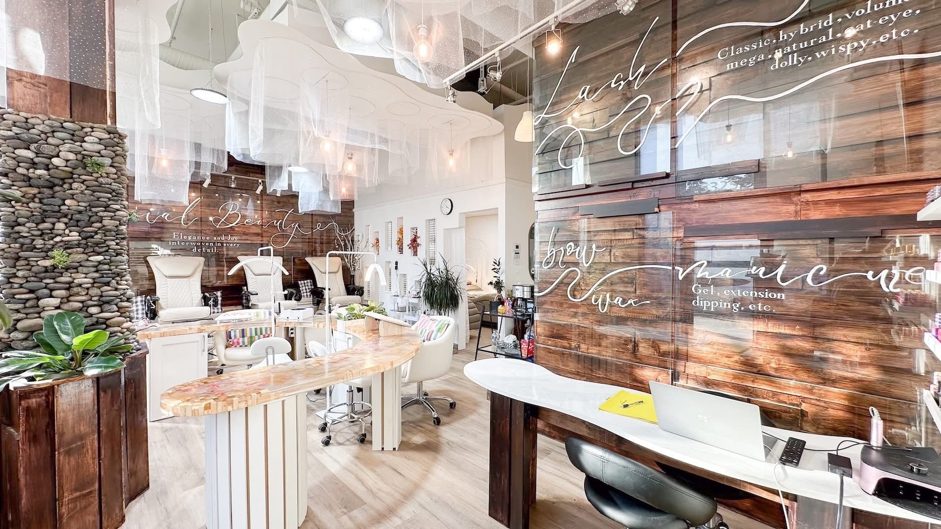 Reception and treatment area inside JOVIAL BEAUTY